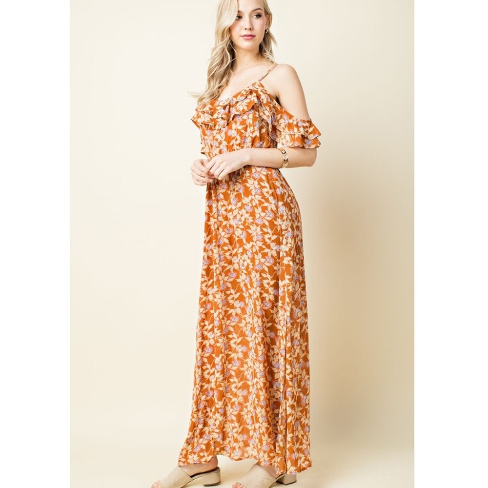Spaghetti Strap Floral Maxi Dress - Picture 2 of 6